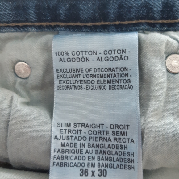 Signature levi strauss & CO slim straight mens jeans Size 36 - Picture 15 of 16